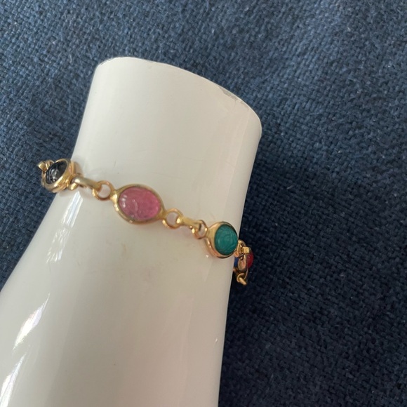 Vintage scarab bracelet 12K gold filled - Picture 6 of 9